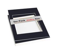 TUKA 5X Paspartú, 60x80 cm Tamaño Exterior, Tamaño Abierto de los Paspartús: 40x60cm. Negro, Marco de Papel Paspartú para Enmarcar Imágenes, Fotos, Carteles, Impresiones Artísticas... TKD9100