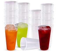 TUKA - 800 Vasos Reutilizables Coktel de 480 ML - Plástico Duro Resistente - Ecológicos - Libre de BPA - Para Fiestas, Eventos, Copas, Gin Tonic, Cubata - Vasos Grandes (800)