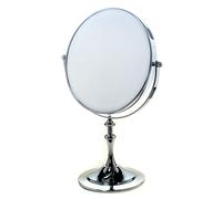 TUKA Cosmética Espejo 5X Aumento, ø 20cm Espejos para baño, Espejo de Mesa para Afeitar y Maquillar, 8" Espejo 360 ° de rotación, con Cara Doble: Estándar 1:1 + 1:5 Ampliación. TKD3105-5x