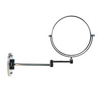 TUKA Cosmética Espejo de Pared, 5X Aumento 8" Espejo para baño, Metal Cromado Reales, ø 20cm Espejo para Afeitar y Maquillar, Plegable Espejo Pared, Cara Doble: Estándar + 1:5 Ampliación. TKD3107-5x