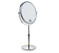 TUKA Espejo de Baño 8 Pulgadas, Regulable en Altura, 10X Aumento Cosmética Espejo de Mesa para Afeitar y Maquillar, Rotación 360°, ø 20cm Espejos con Cara Doble 1:1 y 1:10 Ampliación, TKD3114-10x