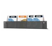 TUKA-i-AKUT 100cm Portafolletos de Pared, Acrílico Extrafuerte, Revistero Estantes de Pared, Soporte de Pared para Revistas Periódicos Folletos Documentos Libros, Negro, TKD8256-100cm-1x