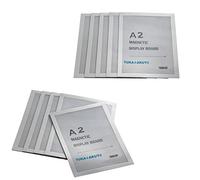 TUKA-i-AKUT 10x A2 Marco Magnético Autoadhesivos, Fundas para Documentos, Letreros, Avisos, Cartel, Paredes y Ventanas, Intercambio de Inserción Rápida, 10 Unidades en Color Plata, TKD8400-A2-10x