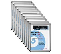 TUKA-i-AKUT 10x A3 Marcos Plegables de Aluminio, Marco para Carteles Póster Fotos con Aluminio Perfil 25 mm, Esquina Redondeada y Material de Fijación, Marco Intercambiable Color Plata TKD8421-A3-10X