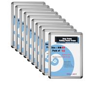 TUKA-i-AKUT 10x A4 Marcos Plegables de Aluminio, Marco para Carteles Póster Fotos con Aluminio Perfil 25 mm, Esquina Redondeada y Material de Fijación, Marco Intercambiable Color Plata TKD8421-A4-10X