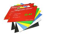TUKA-i-AKUT 12x A4 Lámina Magnética, Escribir y Recortar, Pizarra Imánde Goma para Enseñanza, Publicitario, Etiqueta. Pizarra Magnética Borrable Reescribible, Juego de 12 en 6 Colores, TKD9040