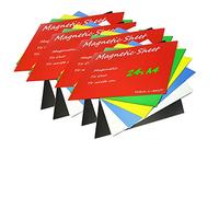 TUKA-i-AKUT 24x A4 Lámina Magnética, Escribir y Recortar, Pizarra Imánde Goma para Enseñanza, Publicitario, Etiqueta. Pizarra Magnética Borrable Reescribible, Juego de 24 en 6 Colores, TKD9040