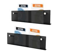 TUKA-i-AKUT 2X 60cm Portafolletos de Pared, Acrílico Extrafuerte, Revistero Estantes de Pared, Soporte de Pared para Revistas Periódicos Folletos Documentos Libros, Negro, TKD8256-60cm-2x