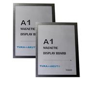 TUKA-i-AKUT 2x A1 Marco Magnético Autoadhesivos, Fundas para Documentos, Letreros, Avisos, Cartel, Paredes y Ventanas, Intercambio de Inserción Rápida, 2 Unidades en Color Negro, TKD8400-A1-2x
