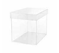 TUKA-i-AKUT 30x30x30cm Vitrina Expositora de Acrílico 5 Lados con Tapa, Almacenamiento Decorativo Caja de Presentación Forma de Cubo, Escaparate para Figuras Colecciones Joyas Regalos Joyas, TKD8254