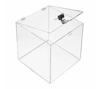 TUKA-i-AKUT 30x30x30cm Vitrina Expositora de Acrílico con Cerradura, Tapa Plegable, Cubo Caja de Presentación Almacenamiento Decorativo, Escaparate para Museos Figuras Colecciones Joyas, TKD8258-30cm