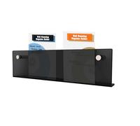 TUKA-i-AKUT 60cm Portafolletos de Pared, Acrílico Extrafuerte, Revistero Estantes de Pared, Soporte de Pared para Revistas Periódicos Folletos Documentos Libros, Negro, TKD8256-60cm-1x