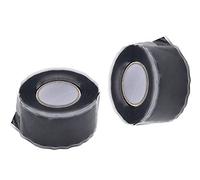 TUKA-i-AKUT 6m Cinta Silicona Autofusión, Impermeable Autoadhesiva Cinta para Aislante Sellador, Reparar Tuberías de Emergencia Fugas de Manguera de Agua Cables Eléctrico, Negro, 25mm x 6m (2x3)