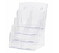 TUKA-i-AKUT [6x Soporte para Folletos, 8 Compartimentos DIN Largo (DL) - 1/3 A4 - A6, Pared o Mesa Expositor Metacrilato, Portafolletos para Folletos Menús Publicitarios Catálogos Revistas, TKD8633