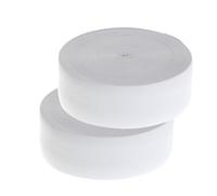 TUKA-i-AKUT 80 Metros x 100mm Elásticas Planas Bandas de Costura, Bandas de elástico de Cuerda, para la Ropa Personalizada, Artesanía DIY Hogar, 80m(2x40m) Largo, 100mm Ancho, Blanco TKB5092-white-2X