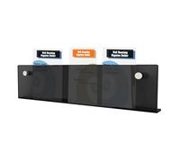 TUKA-i-AKUT 80cm Portafolletos de Pared, Acrílico Extrafuerte, Revistero Estantes de Pared, Soporte de Pared para Revistas Periódicos Folletos Documentos Libros, Negro, TKD8256-80cm-1x