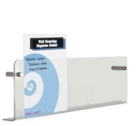TUKA-i-AKUT 80cm Portafolletos de Pared, Acrílico Extrafuerte, Revistero Estantes de Pared, Soporte de Pared para Revistas Periódicos Folletos Documentos Libros, Transparente, TKD8256-80cm-1x