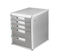 TUKA-i-AKUT Cajonera XXL de Metal con Cerradura 5 Compartimentos, DIN A4, aleación de Aluminio, sin Campos de etiquetado, Organizador de Documentos, Resistente 315 x 398 x 350 cm, TKD8602_NLS