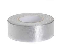 TUKA-i-AKUT Cinta reforzada adhesiva de aluminio con malla di rinforzo, 50mm x 50 metros, cinta aislante autoadhesiva + con refuerzo de malla de fibra de vidrio + cinta autoadhesiva, TKD5022