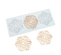 TUKE Molde de encaje de silicona con patrón de flores para fondant, chocolate, arcilla, jabón, resina, yeso, decoración de manualidades, tartas de boda, joyería, recorte de cupcakes (F_ flor)