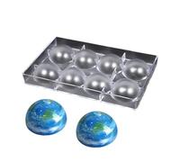 TUKE Molde de policarbonato para hacer caramelos, chocolate, caramelos, jabón, herramientas profesionales para hornear, sin BPA, duradero y reutilizable (D_semicírculo)