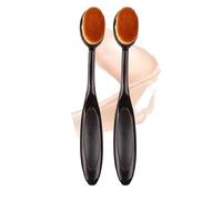 TUKEFEV 2 Pack Pennello Per Fondotinta Pincel De Maquillaje Polvo, Comodo Pinceles De Maquillaje De PéTalos Sin Rastro Herramienta Fina De Belleza Facial