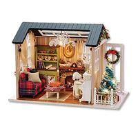 TuKIIE Kit de casa de muñecas en miniatura, escala 1:24, accesorios de casa de muñecas de madera con muebles para niños, adolescentes y adultos (días festivos)