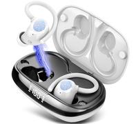 Tukio Auriculares Inalambricos Bluetooth 5.4 - HiFi Estéreo Deportivos con 4 ENC Cancelacion Ruido HD Microfono, 80H Cascos Inalambricos Bluetooth LED Pantalla, IP7 Impermeable para Running Sport