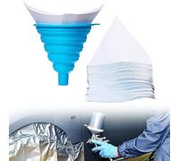 TUKNN Coladores De Pintura, Embudos De Filtro, Papel Filtro De Pintura, Coladores De Papel De Pintura, Colador de Pintura, Coladores de Filtro de Pintura, Filtro De Silicona Embudo Plegable, 20 PCS