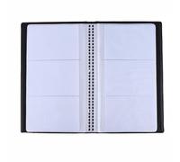 TUKNN Tarjetero para 240 Tarjetas de Visita, Tarjetero para Tarjetas de Visita, Organizador de Tarjetas de Visitas, Álbum de Tarjetas de Visita, Libro Portatarjetas de Crédito de Cuero de PU, Negro