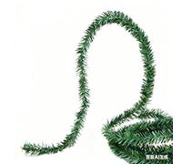 TUKRKRS 132 Ft Artificial Pine Wire Garland - Flexible Christmas Greenery Rope with Adjustable Faux Pine Stems Twist Ties for Xmas Gift Wrapping, Mantel, Banister Home Holiday Styling