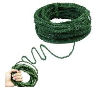 TUKRKRS 132 Ft Shiny Chenille Stems Metallic Glitter Pipe Cleaners - Premium Tinsel Craft Wire for Christmas DIY Arts & Crafts, Holiday Green Decorations Party Supplies