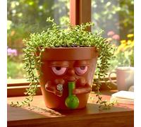 TUKRKRS 2-Pack Extra-Large Smoking Succulent Planter Pot - Fun Chill-out Plant Pots for Indoor Plants, Novel Garden Pot for Succulents & Cactus Gift(XS)