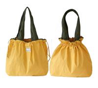 TUKRKRS 5PACK Heavy Duty Reusable Bag, Foldable Canvas Shopping Tote for Groceries, Beach, and Picnics 17.3 × 16.5 × 3.9 in Yellow