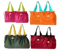 TUKRKRS 8PACK Foldable Reusable Shopping Bag, Heavy Duty Grocery Tote with Large Capacity for Daily Errands and Trips, Holds Up to 35 lbs, 17.3 in × 16.5 in × 3.9 in