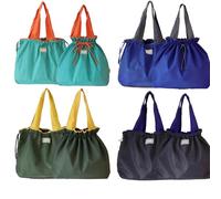 TUKRKRS 8PACK Reusable Grocery Bags with Handles, Foldable and Washable Large Capacity Tote for Shopping or Travel, Holds 35 lbs, Size 17.3 in × 16.5 in × 3.9 in