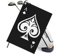 TUKRKRS Ace of Spades Premium Microfiber Golf Towel with Hook - 15.75"x23.62" for Confident Golfers - Lucky Ace Attitude - Quick Dry for Clubs Balls
