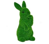 TUKRKRS Easter Moss Bunny Figurine - Flocked Artificial Green Rabbit Statue for Spring Home Decor,Yard, Patio & Easter Party Table Centerpiece
