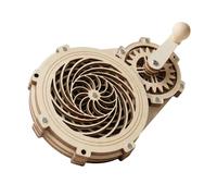 TUKRKRS Handcrafted Wooden Gear and Spiral Activity Board for Adults, Rotating Fidget Panel for Fine Motor Skills and Hand-Eye Coordination, Calming Sensory Tool