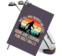TUKRKRS Looking for Golf Balls Print Microfiber Towel with Hook - 15.75"x23.62" for Golfers Who Lose Balls Often - Quick Dry for Clubs and Hands