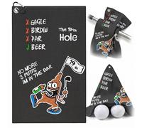 TUKRKRS No More 3 Putts Funny Golf Towel with Hook - 15.75"x23.62" for Golf Buddies - Quick Dry Microfiber Absorbent for Clubs Balls - I'm In The Bar