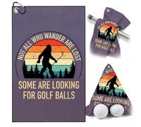 TUKRKRS Not All Who Wander Are Lost Quote Golf Towel with Hook - 15.75"x23.62" for Deep Thinkers - Some Are Looking for Golf Balls - Quick Dry Microfiber