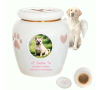 TUKRKRS Pet Urns for Dogs, Small Keepsake for, Mini urns, Pet Memorial Gifts, Dog Memorial Gifts, Meaningful Farewell Tribute for Grieving Owners, 5 x 5.7inch(Small Jar Puppies)