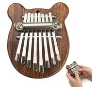 TUKRKRS Portable Kalimba for Adults, 8-Key Finger Piano with Carved Wood Body, Sensory Music Tool for Relaxation and Fine Motor Coordination