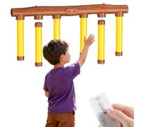 TUKRKRS Reaction Stick Game - 3 adjustable speed reaction training toys suitable for adults and families, improves hand-eye coordination, fun interactive bat catching, a great birthday(Yellow)
