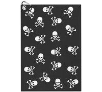 TUKRKRS Skull Crossbones Print Microfiber Golf Towel with Hook - 15.75"x23.62" for Bold Personalities - Quick Dry for Clubs Balls - Edgy Everyday Style