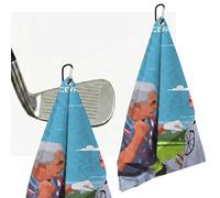 TUKRKRS The Price Is Wrong, Bitch! Print Microfiber Golf Towel with Aluminum Hook - 15.75"x23.62" for Golf Buddies Guys - Quick Dry Absorbent for Clubs Balls