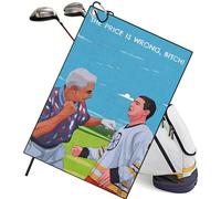 TUKRKRS The Price Is Wrong, Bitch! Print Microfiber Golf Towel with Aluminum Hook - 15.75"x23.62" for Golf Comedy Fans - Quick Dry Absorbent for Clubs Balls