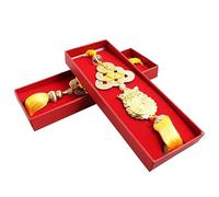 TUKRPQMRI 铜明咒六帝铜钱 五帝明咒铜钱葫芦挂件精品挂饰金属Cobre Maldición seis Emperadores Dinero de Cobre Cinco Emperadores Maldición Cobre Dinero Calabaza Colgante fino Colgante Metal /320