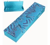 TUKRPQMRI Cajas de almacenamiento de collares de cuentas vintage Caja de regalo de joyería de brocado de seda rectangular Estuches de embalaje decorativos grandes / 475(Lake blue)